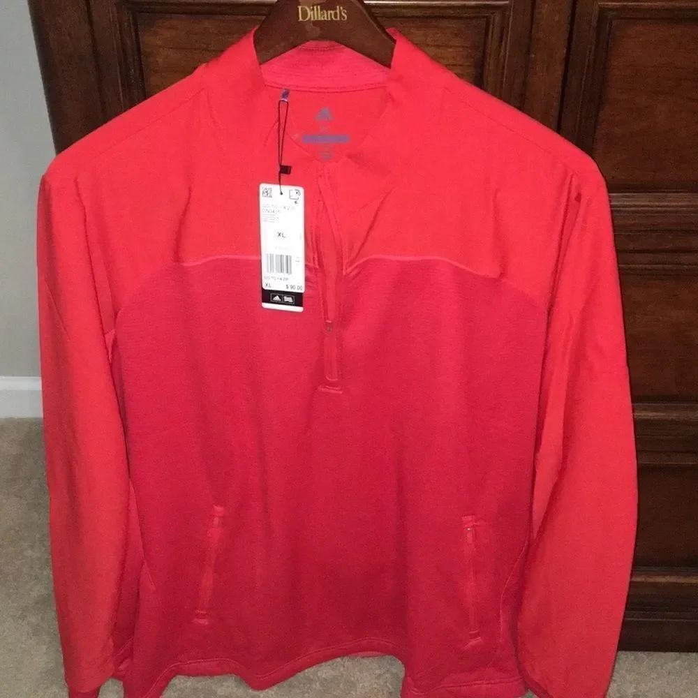 Sunday Red BIG logo Go TO 1/4 adidas golf jacket